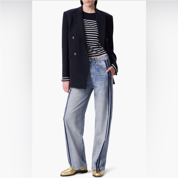 rag & bone Miramar Track Stripe Cotton Terry Sweatpant Jeans - Picture 2 of 10